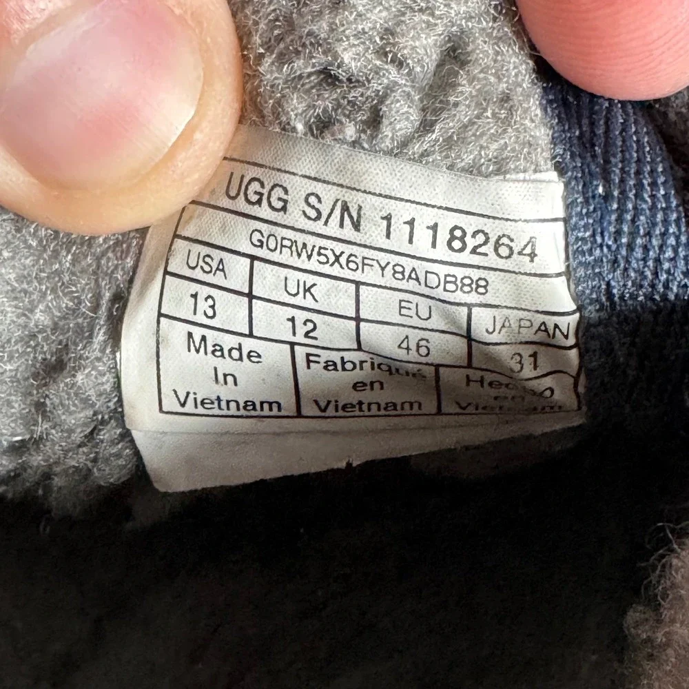 UGG Neumel Canvas Chukka Boots Mens 13 Navy Blue Good Condition 1118264